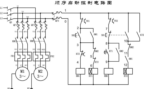 電動機啟動控制電路圖 電動機啟動控制電路圖